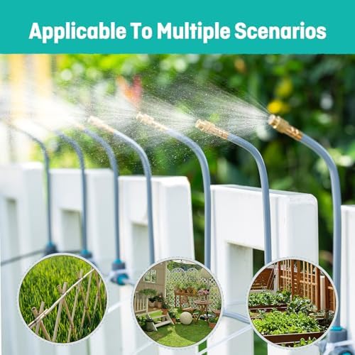 64FT Drip Irrigation System 1/4", 360° Adjustable Misting Kit for Outdoor - Image 6