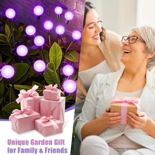 NBQQ Solar Lights Outdoor 4 Pack of 24 LEDs Swaying Firefly Garden Decor - Image 4
