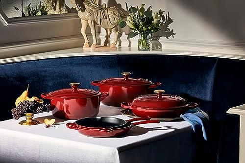 Le Creuset Enameled Cast Iron Round Dutch Oven, 5.5 qt., Garnet - Image 5
