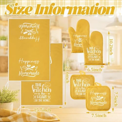 Sratte 6 Pcs Kitchen Decor Accessories Set, Yellow - Image 3