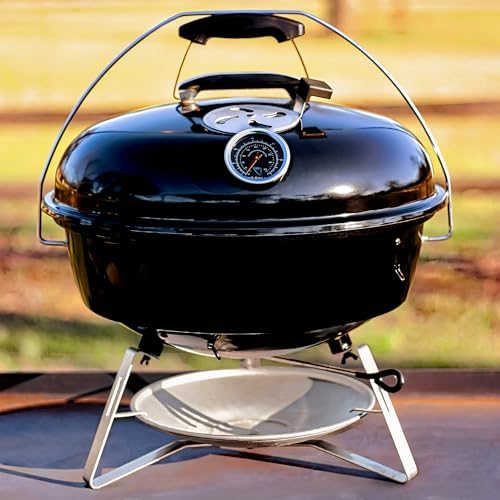 SnS Grills Home 'N Roam 18" Kettle Grill with Patented Slow 'N Sear Charcoal Basket & EasySpin Grate, Portable Charcoal BBQ for Smoking, Grilling & Tailgating - Image 3