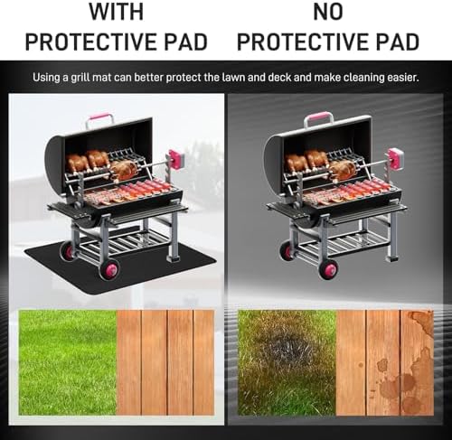 48 ×30 inch Under Grill mat for Outdoor Grill, Double-Side Fireproof & Heat-Resistant Outdoor Grill Mat, Protective Mat for Patio, Courtyard, Tabletop, Outerdoor BBQ Fire Pit Fireplace Mat - Image 5