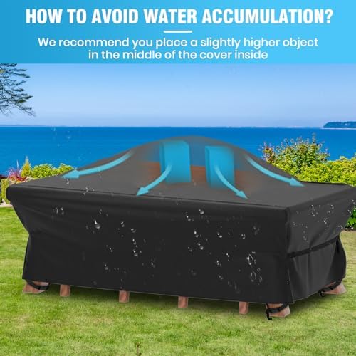 Patio Furniture Covers Waterproof Outdoor Table Cover 90"L x 62"W x 28"H - Image 5