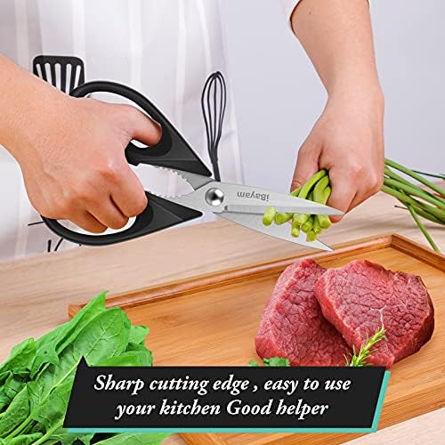 iBayam Black Kitchen Scissors - Heavy Duty Meat & Poultry Shears - Image 4