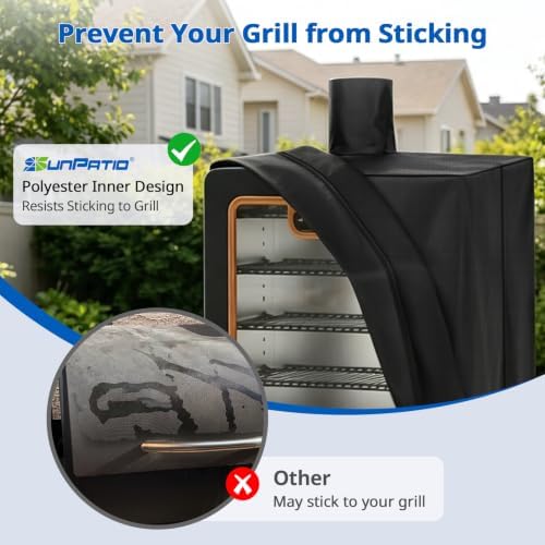 SunPatio 73550 Vertical Smoker Cover for Pit Boss 4/5/7 Series, Waterproof - Image 5