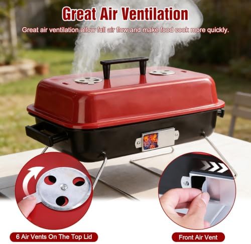 Portable Charcoal BBQ Grill, Foldable BBQ Grill - Image 4
