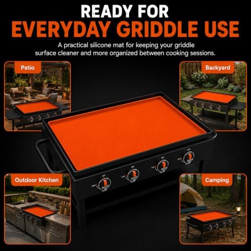 Silicone Griddle Mat for Expert Grill 3-Burner Propane Griddle 28", Reusable Flat Top Griddle Protector Mat for Outdoor Griddles, Patio and BBQ Cooking Stations - Image 6
