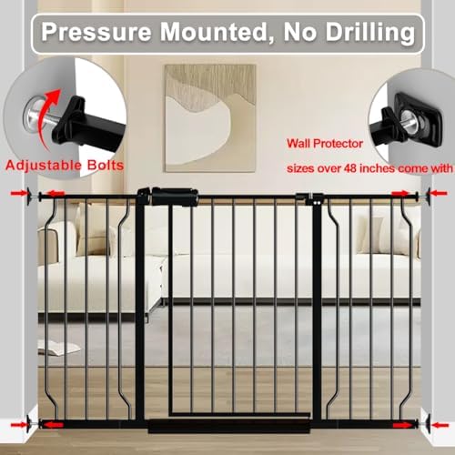 Fairy Baby 85.8-90.5 Inch Extra Wide Baby Gate No Drill Adjustable Pet Gate - Image 5