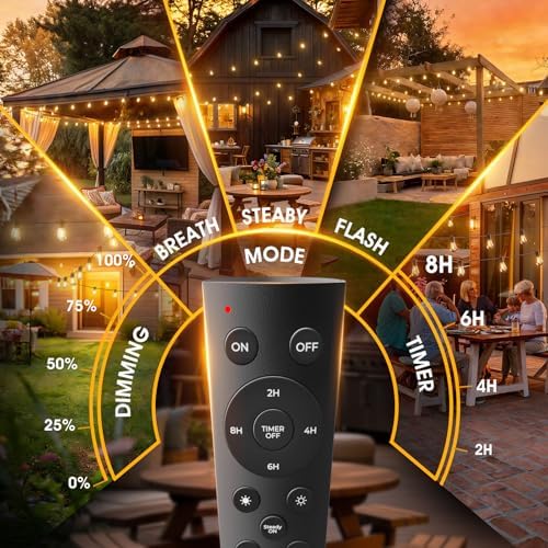 addlon 72FT Outdoor String Lights with 36 Dimmable Edison Bulbs for Patio - Image 3