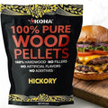 Kona 100% Hickory Smoker Pellets, Intended for Ninja Woodfire Outdoor Grill, 2 lb Resealable Bag by Kona