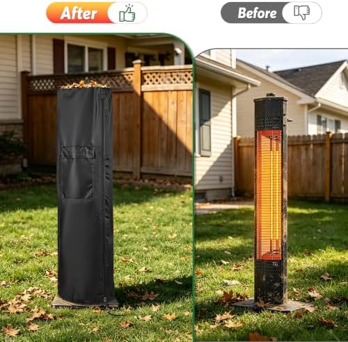 Patio Heater Covers for HETRAROOT 42 Inch Heater - 9"Dx6"Wx44"H - Image 7