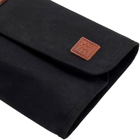 ZWILLING BBQ Chef’s Tool Roll, Waxed Canvas Grill Utensil Storage Wrap with Strap Closure, Travel-Friendly BBQ Knife Bag for Grilling Tools, Outdoor Cooking and Camping, Brown - Image 5