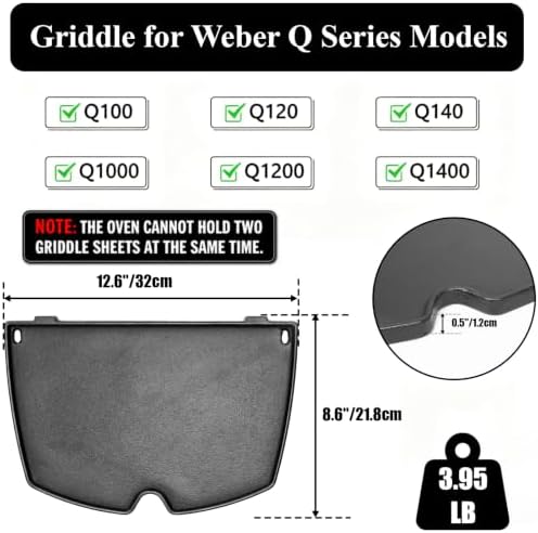 QuliMetal Cast Iron Griddle for Weber Q100, Q120, Q1000 and Q1200 - Image 2