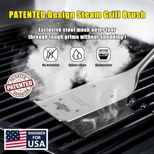 XUDAKAIXIN Grill Brush Bristle Free,with 5 BBQ Replacement Head - Image 2