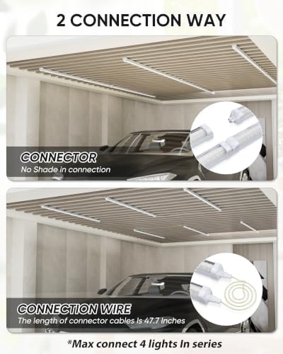 8FT 12 Pack LED Shop Light 120W 19200LM 5000K Garage Lighting - Image 4