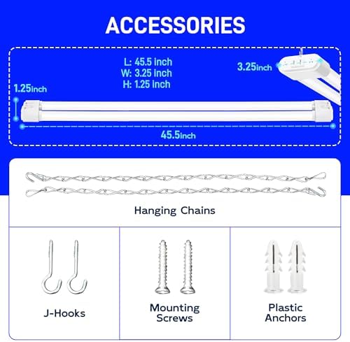 hykolity 4FT 60W LED Shop Light,6500LM[450W Equivalent] 5000K Daylight - Image 6