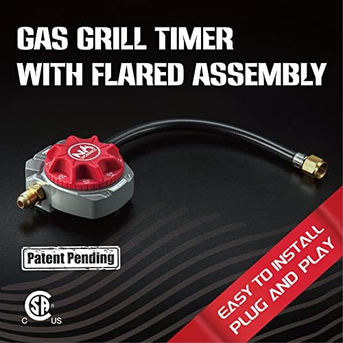 NO WORRIEZ Safety Auto Shut-Off Gas Timer for Propane & Natural Gas | Outdoor Grill, Fire Pit, Pizza Oven | – 100,000 BTU w/ 3/8" Flared Assembly Connector & Hose, Patent Pending - Image 4