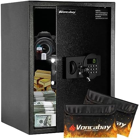 Voncabay Money Safe Box for Home with Digital Keypad, 2.2 Cu. Ft., Black by Voncabay
