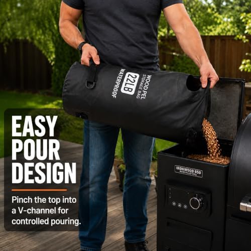 Wood Pellet Storage Containers 2 Pack 22LB Waterproof Pellet Storage Bag - Image 2
