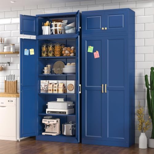 86" Metal Pantry Cabinet,Kitchen Storage Cabinet with Shelves by SteelLifeNeatlyOrganized