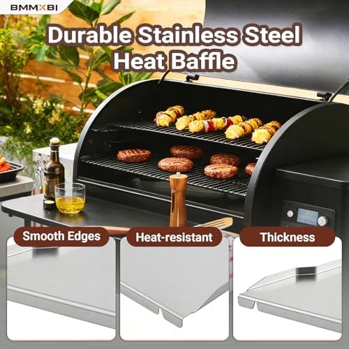 Heat Baffle and 10-Pack Grease Drip Tray Liners for Traeger Ironwood 885 - Image 4