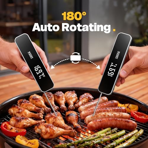 0.3 Sec Instant Read Meat Thermometer Digital for Grilling, Grey - Image 3