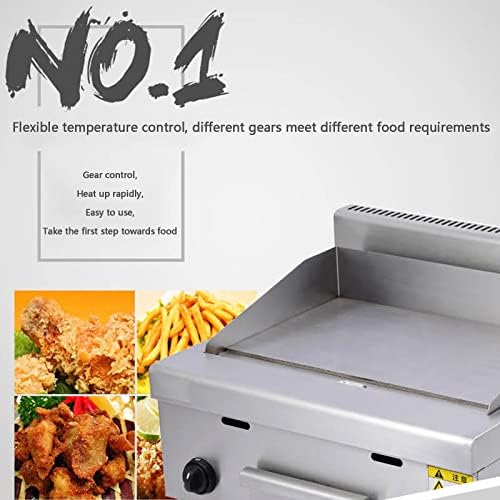Double Gas Griddle Grill Smooth LPG Commercial Stainless Steel Heavy Duty Restaurant Outdoor Griddle Gas Baking Plate Burger Grill Large Non-Stick Burners Flat Hot Plate for Home and Commercial,720 - Image 4
