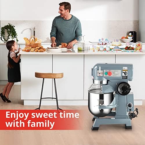 Towallmark Commercial Food Mixer 30Qt with Timing Function, 1250W 3 Speeds Adjustable, Stainless Steel Bowl Stand Mixer With Safety Guard, Premium for Schools Bakeries Restaurants Pizzerias - Image 6