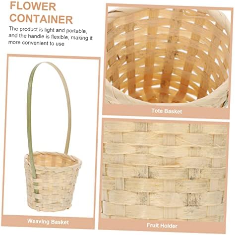 8 Pack Hand-Woven Bamboo Storage Baskets for Fruit, Vegetable - Image 5