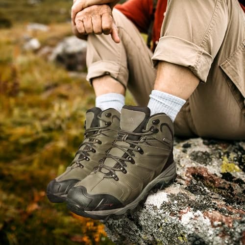 NORTIV 8 Men's Ankle High Waterproof Hiking Boots - Image 2