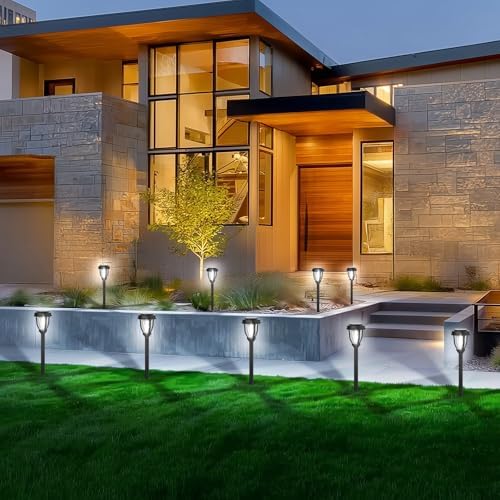 DERAYSION 12 Pack Solar Lights Outdoor, Waterproof LED Solar Pathway Lights - Image 5