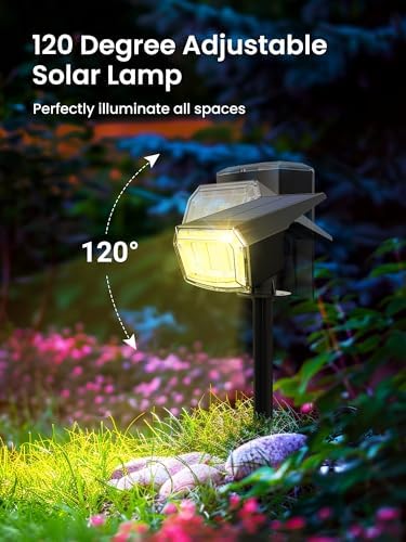 AUDERWIN Solar Spot Lights Outdoor Waterproof, 1 Pack, RGB - Image 5