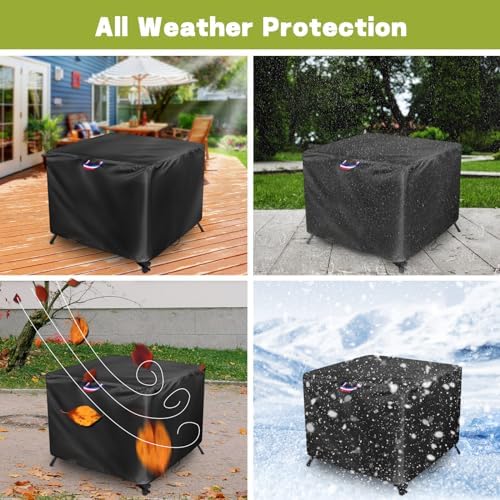 40 Inch Patio Table Cover, 40x40 in Outdoor Waterproof Square Table Cover - Image 7