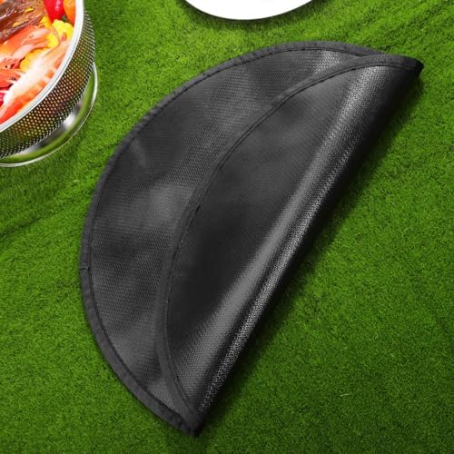 Round Black Silicone Grill Mat 13.98 X 13.98 X 0.12 in - Image 7