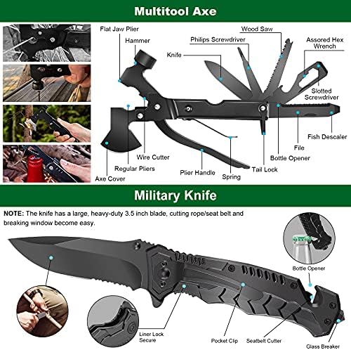 LUXMOM Emergency Survival Kit and First Aid Kit, 142Pcs Professional Survival Gear and Supplies Equipment with Molle Pouch, Gift for Christmas Men Dad Husband Camping Hiking Hunting Outdoor Adventure - Image 2