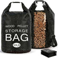 2 Pack 50LB Waterproof Pellet Storage Bags with Backpack Straps by Ajerg