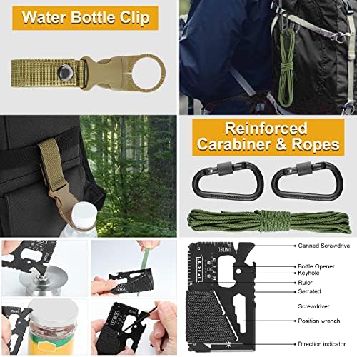 Survival Kit, Gifts for Men Dad Husband, Emergency Survival Gear and Equipment 19 in 1, Fishing Hunting Birthday for Men, Camping Accessories, Cool Gadget, Camping Essentials - Image 5