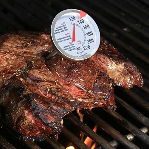 Escali AH1 Stainless Steel Oven Safe Meat Thermometer, Extra Large 2.5-inches Dial, Temperature Labeled for Beef, Poultry, Pork, and Veal Silver NSF Certified - Image 5