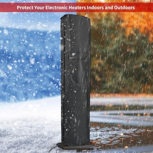 Customized Patio Heater Covers, Waterproof Outdoor Electric Heater Cover with Zipper Heavy Duty Storage Cover for Patio Outside Home Use - Image 2