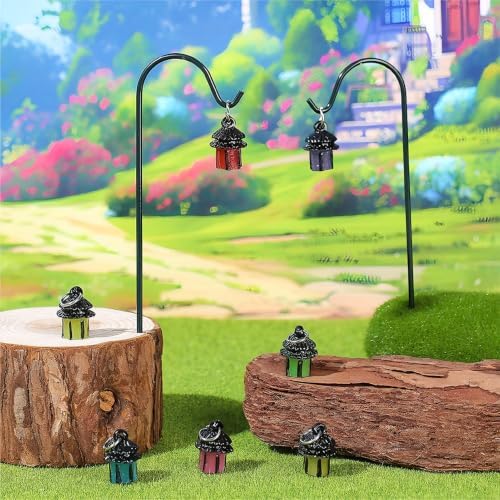 Mini Fairy Garden Light Accessories Outdoor Decor Luminous Lantern Stakes - Image 3