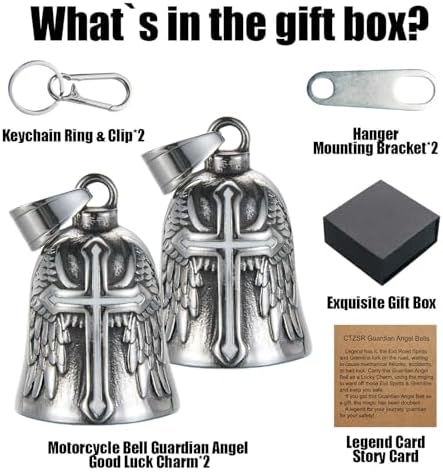 Motorcycle Bell Guardian Angel Gremlin Lucky Charm Gift For Riders - Image 6