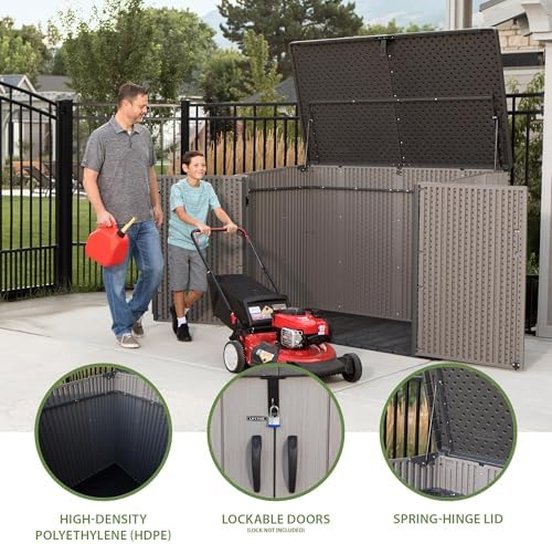 Lifetime Horizontal Outdoor Storage Shed, 75 Cu. Ft. Capacity - Image 3