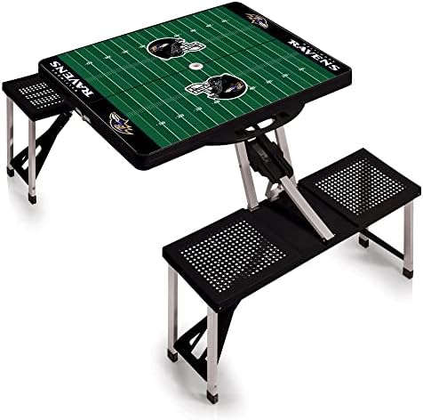 Picnic TIME NFL Football Field Folding Picnic Table, Camping Table, Outdoor Table with Umbrella Hole by PicnicTimeFamilyofBrands