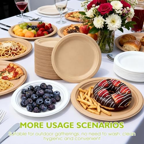 9 Inch Compostable Paper Plates 125 Pack - Image 5