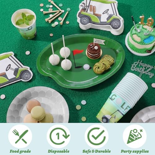 Suclain 150 Pcs Golf Party Tablewear, Golf Cart Party Supplies - Image 4