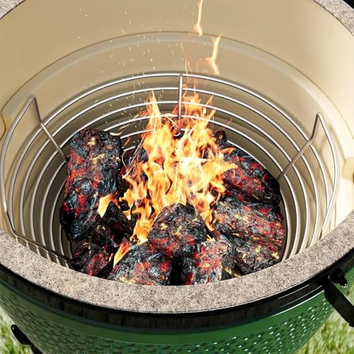 Charcoal Ash Basket with Handles, Stainless Steel Fits Big Green Egg Large, Kamado Joe Classic & Joe Junior – Heavy Duty Charcoal Holder for 14" Grills - Image 2