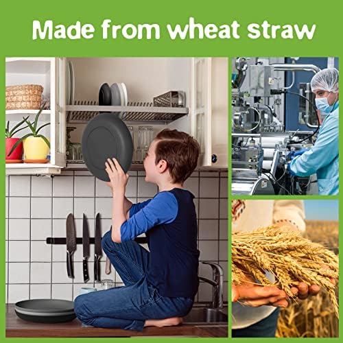Teivio 32-Piece Plates and Bowls Sets for 8, Wheat Straw Dinnerware Sets - Image 5