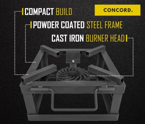 CONCORD 12" THE BLOCK BURNER Single Propane Outdoor Burner. 100,000 BTU Great for Home Brewing, Camping, Tailgating, and More! - Image 5