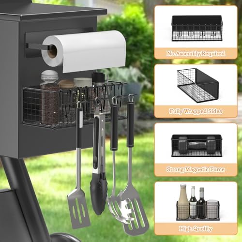 1 Pack Magnetic Storage Bin and Paper Towel Holder for Traeger Smoker Grill - Image 5
