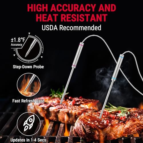 TempPro TempSync 1000FT Wireless Meat Thermometer for Grilling and Smoking - Image 5